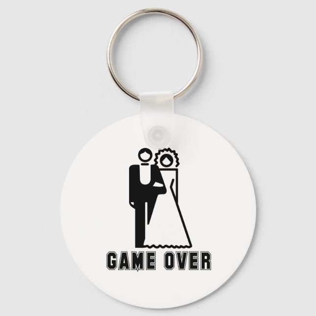 GAME OVER T-shirt Key Ring (Front)