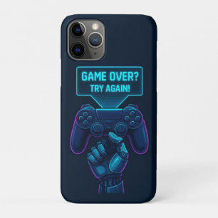 Game Over? Try Again! Futuristic Gamer iPhone  Case-Mate iPhone Case