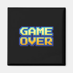 Game Over Vintage Retro Video Game Arcade 80s 90s  Magnet