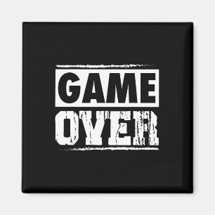 Game Over Vintage Retro Video Games Gaming Arcade  Magnet