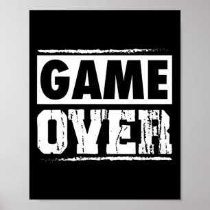 Game Over Vintage Retro Video Games Gaming Arcade  Poster