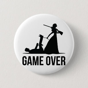 Game over - wedding 6 cm round badge