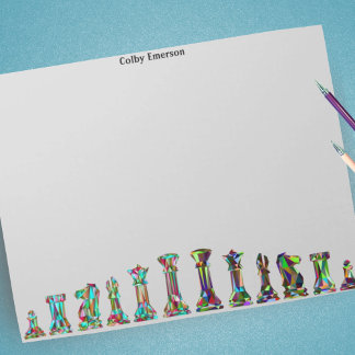 Game Players Rainbow Colour Chess Pieces Notes