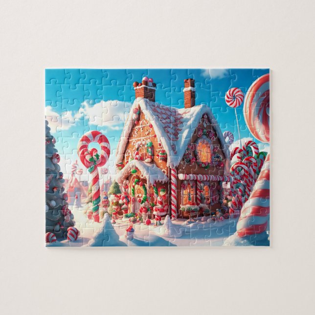 Game Puzzle Christmas Gingerbread House (Horizontal)