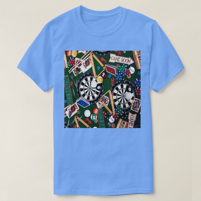 Game Room Billiards Darts ampamp Cards T-Shirt (Design Front)