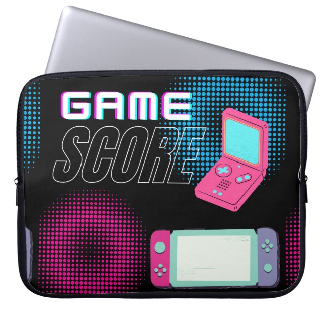 game score , videogamer laptop sleeve (Front)