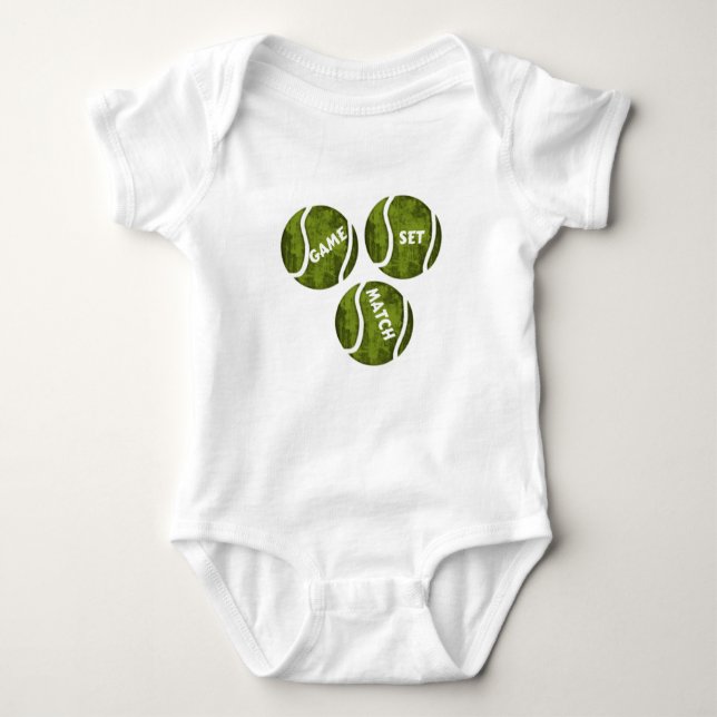 GAME SET MATCH BABY BODYSUIT (Front)