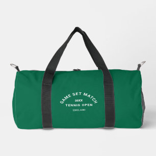 Game Set Match Crest Custom Monogram Green Tennis Duffle Bag