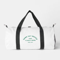 Game Set Match Green Crest Custom Monogram Tennis