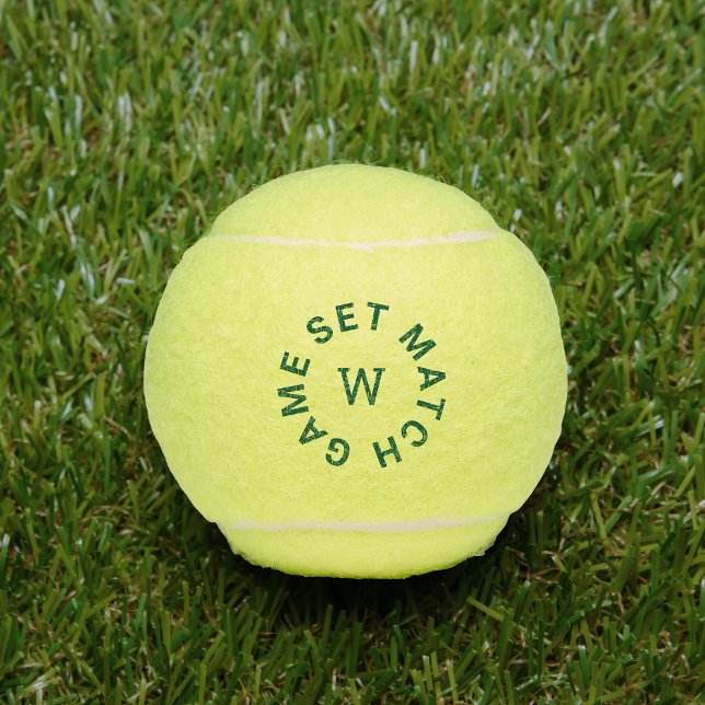 Game Set Match Green Monogram Tennis Balls (Creator Uploaded)