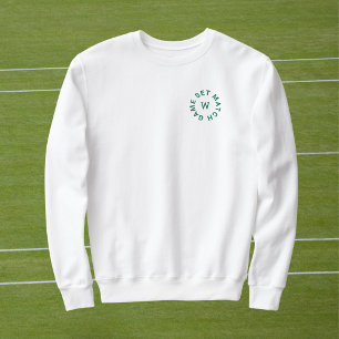 Game Set Match Green Monogram Womens Tennis Whites Sweatshirt