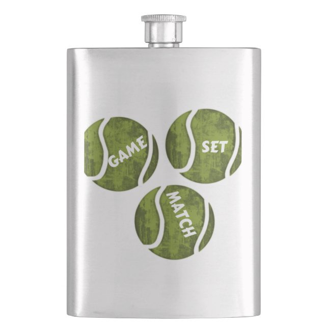 GAME SET MATCH HIP FLASK (Front)