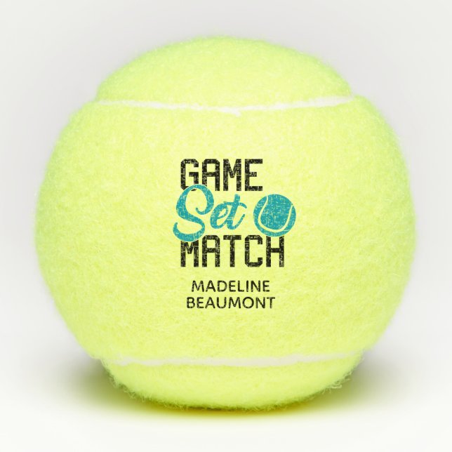 Game Set Match Tennis Balls (Front)