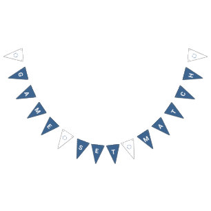 Game Set Match Tennis Court Blue Bunting