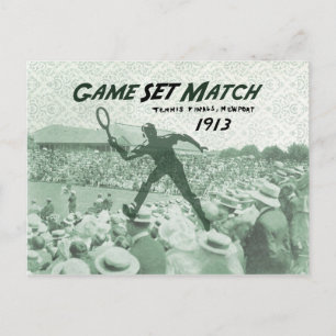 Game Set Match: Vintage Tennis poster Postcard