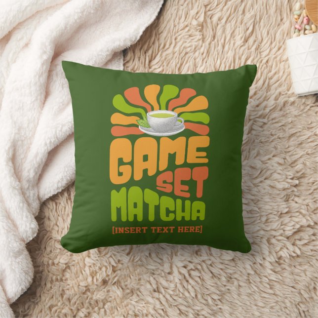 GAME SET MATCHA Fun Latte Drinker Cushion (Blanket)