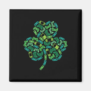 Game Shamrock Men Boys Kids St Patricks Day Gamer Magnet