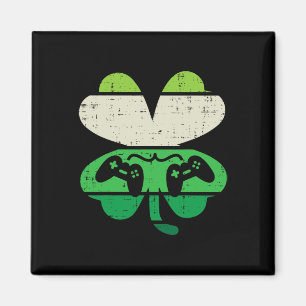 Game Shamrock Retro St Patricks Day Boys Men Girl  Magnet