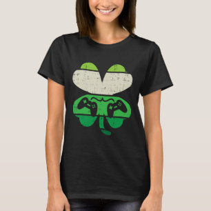 Game Shamrock Retro St Patricks Day Boys Men Girl T-Shirt