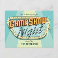 Game Show Night Party Invitation