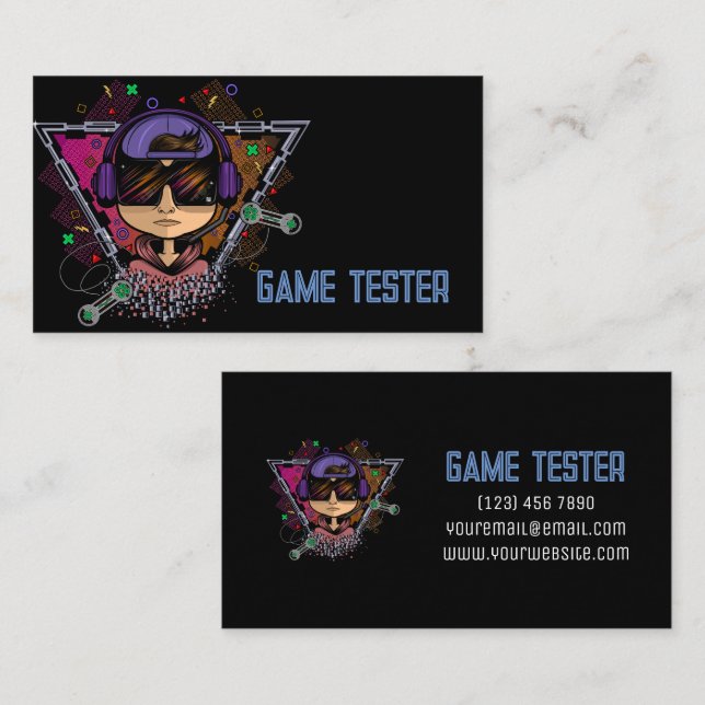 Game Tester Business Card (Front/Back)