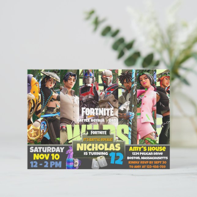 Game theme Invitation (Standing Front)