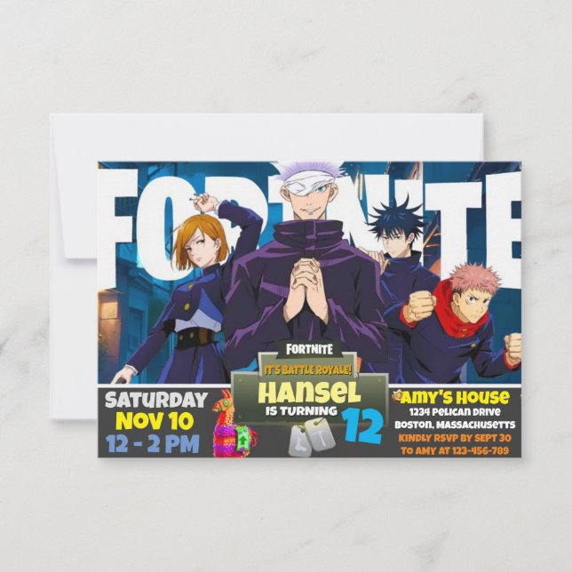 Game theme Invitation (Front)