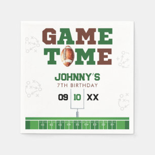 Game Time American Football Birthday Napkin