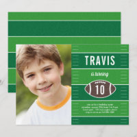 Game Time Football Birthday Party Invitation