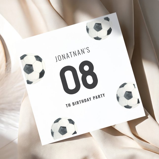 Game Time Soccer Football Boy Birthday Napkin (Creator Uploaded)
