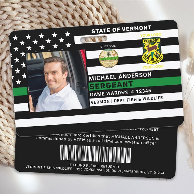 Game Warden Conservation Officer Photo Logo ID Badge (Creator Uploaded)