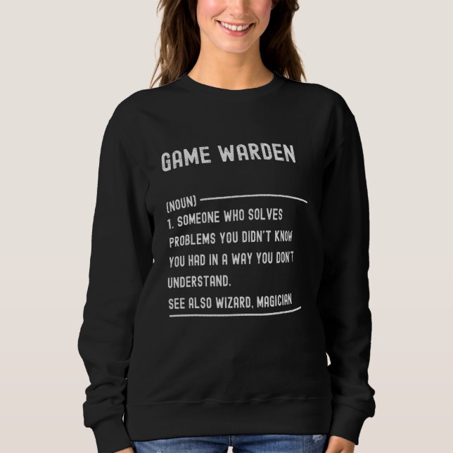 Game Warden Definition Shirts Funny Job Title (Front)