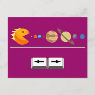Game with planets funny Custom Postcard