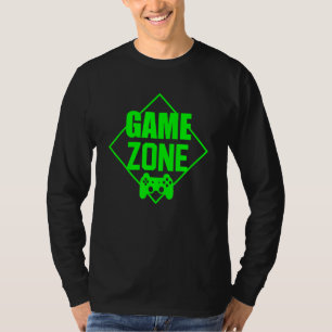 Game Zone Controller Green Video Game Gamer T-Shirt