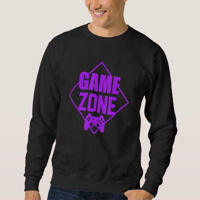 Game Zone Controller Purple Video Game Gamer Shirt (Front)
