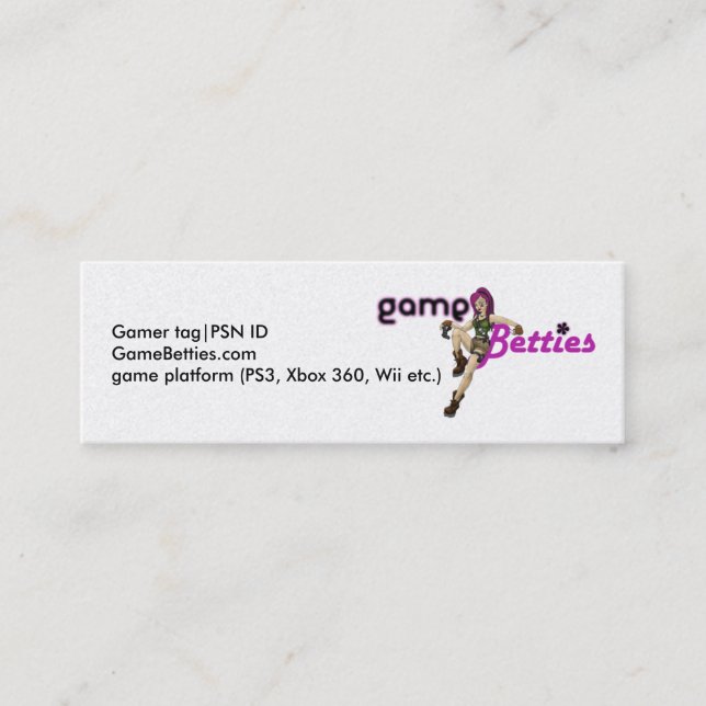 GameBetties business cards (Front)