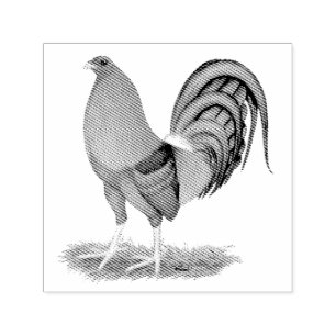 Gamecock Blue Red Rooster Self-inking Stamp