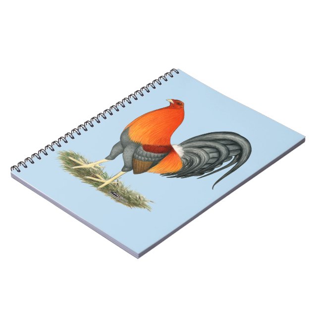 Gamecock Blue Red Rooster Spiral Notebook (Left Side)