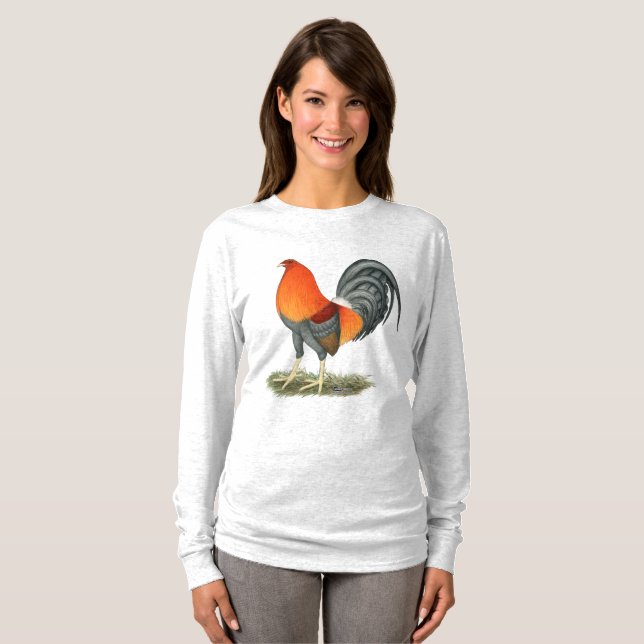 Gamecock Blue Red Rooster T-Shirt (Front Full)