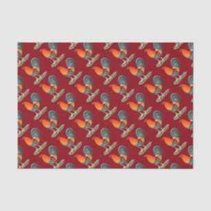Gamecock Blue Red Rooster Tissue Paper
