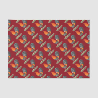 Gamecock Blue Red Rooster Tissue Paper