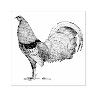 Gamecock Crele or Dom Rubber Stamp