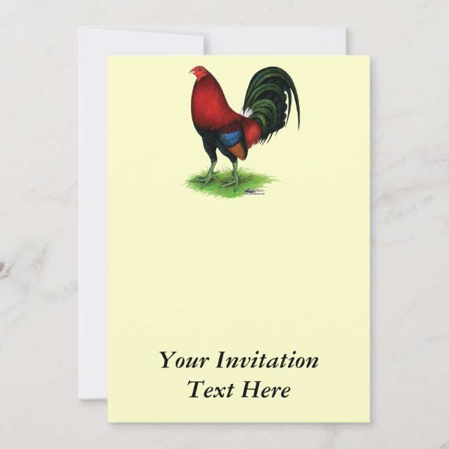 Gamecock:  Dark Red Invitation (Front)