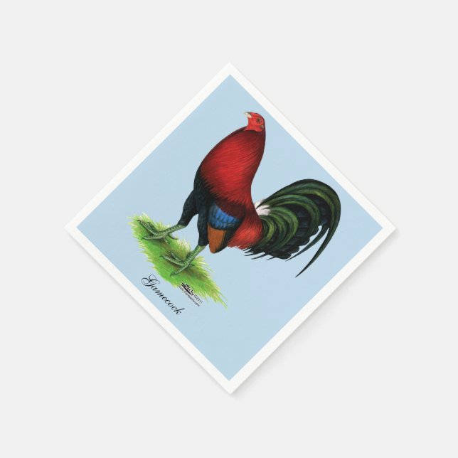 Gamecock:  Dark Red Napkin (Corner)