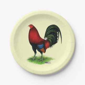 Gamecock:  Dark Red Paper Plate