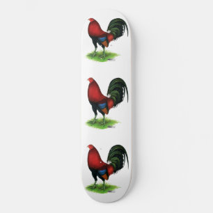 Gamecock:  Dark Red Skateboard