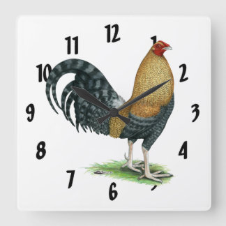 Gamecock: Dom or Crele Square Wall Clock