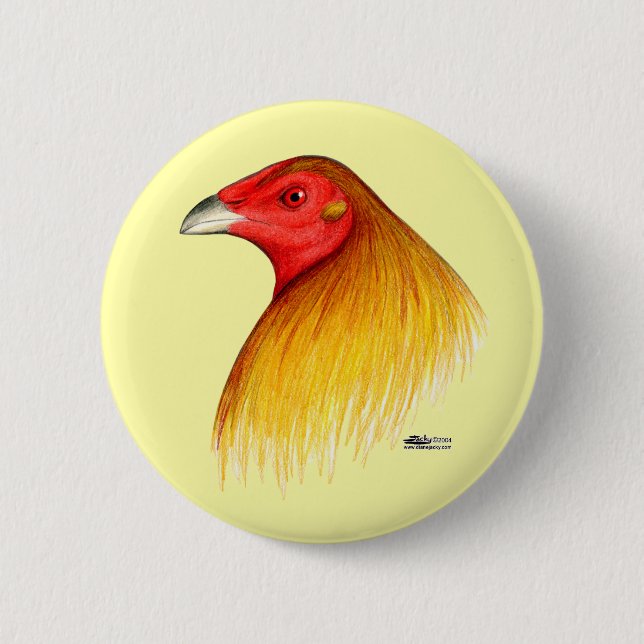Gamecock Dubbed 6 Cm Round Badge (Front)