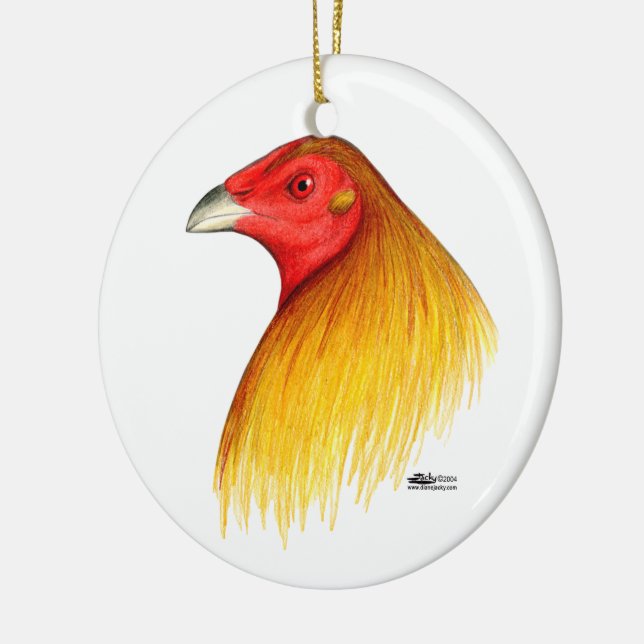 Gamecock Dubbed Ceramic Tree Decoration (Left)