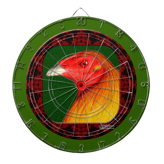 Gamecock Framed Dartboard (Front)